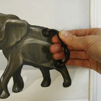 The elephant's tail is a handle