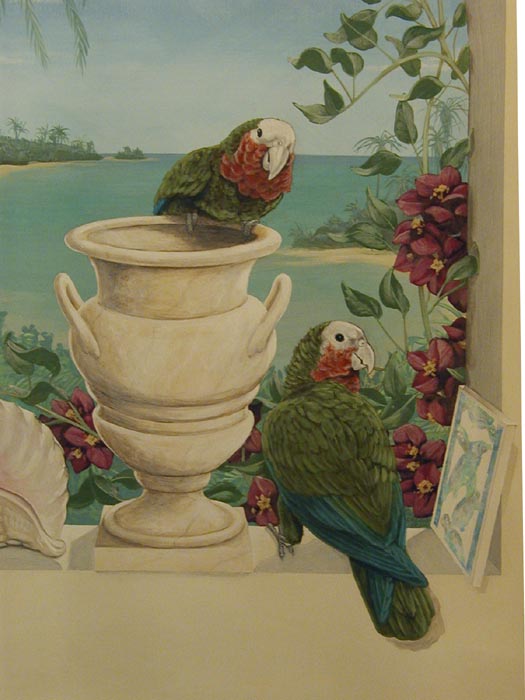 [Trompe wall aperture with Bahaman scene]