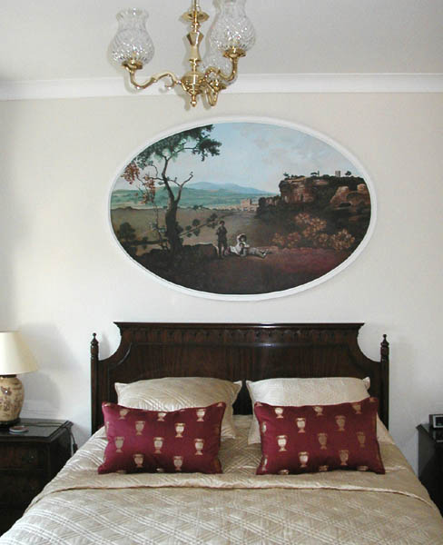 [Faux 18th Cent Pastoral oval panel]