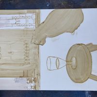 30 x 40 cm, oil on wood, 2025