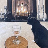 30 x 40 cm, oil on wood, 2025